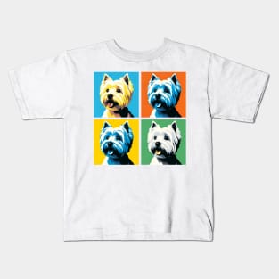 West Highland White Terrier Pop Art - Dog Lover Gifts Kids T-Shirt